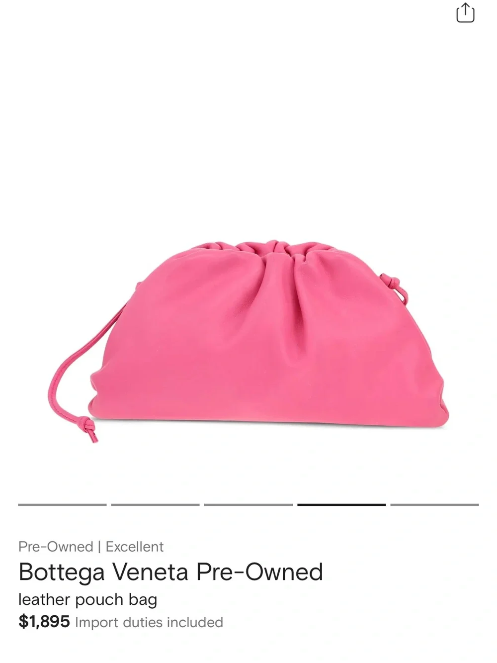 Bottega Venetts Pink Gathered Leather Clutch Bag with adjustable leather strap